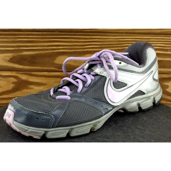 Nike Downshifter 4 Size 10 M Gray Lace Up Running Fabric Women Shoe 472680004 - Picture 1 of 9